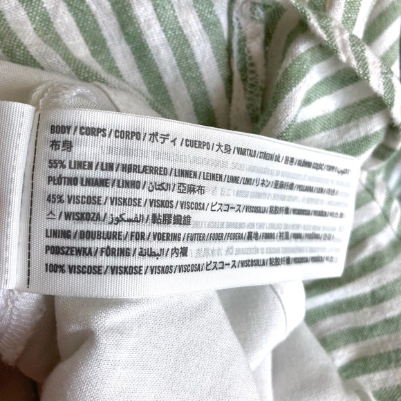 Abercrombie & Fitch Linen-Blend Maxi Skirt in Green Stripe - Picture 4 of 4